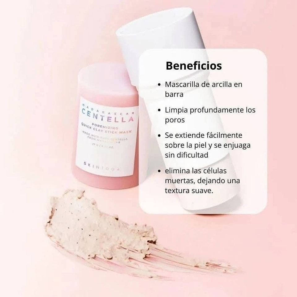 Mascarilla de arcilla en barra SKIN1004 con centella de Madagascar